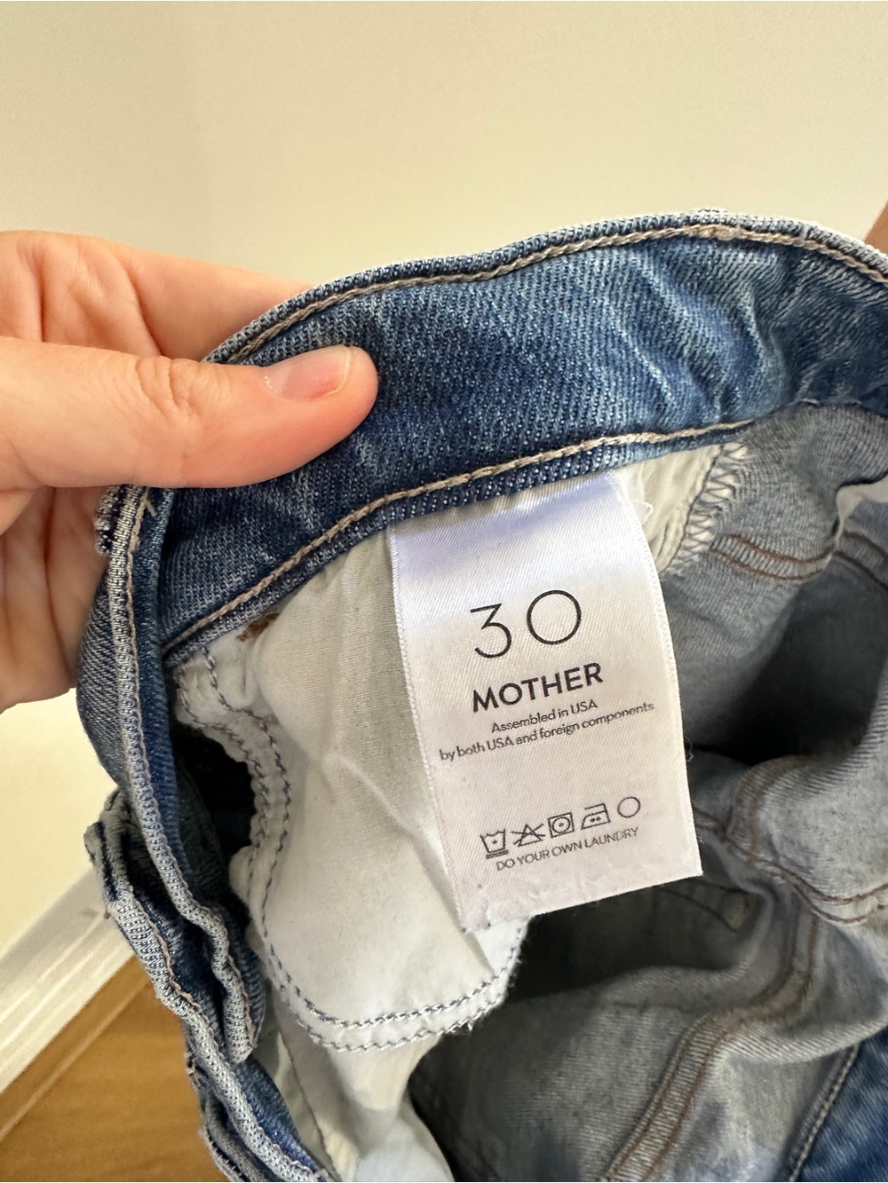 MOTHER 💙 Hustler Roller High-Rise Wide Leg Jeans size 30 - Picture 6 of 11